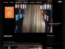 Tablet Screenshot of fusionhairdesign.com